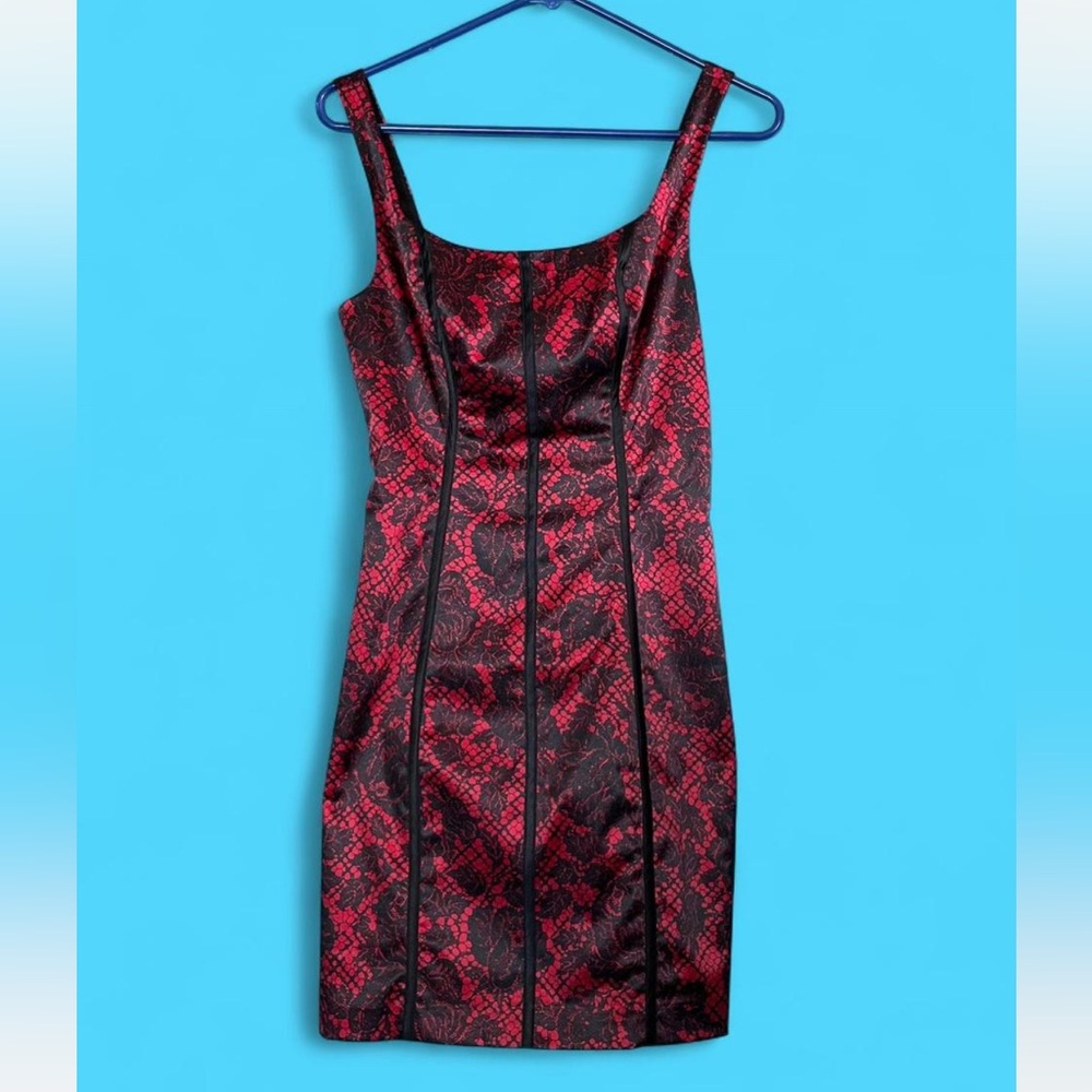 Guess Red & Black Mini Dress